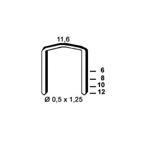 Kicloutou Agrafes STCR5019 - 10 mm - Boite de 5000