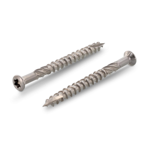 SCHAEFER + PETERS FRANCE Vis terrasse inox A4 5x80 mm TX25 – Tête fraisée bombée – Pointe CUT – Boîte de 100