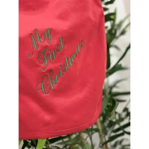 My First Christmas- Red Hooded Towel