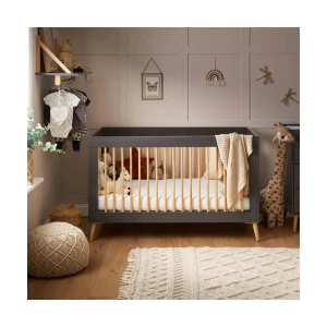 Obaby Maya Cot Bed - Slate/Natural