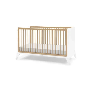 Snuz Fino Cot Bed - White/Natural | Baby To Toddler Cot Bed