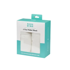 BabaBing Pack of 2 Crib Sheets - White