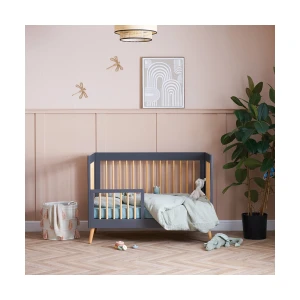 Obaby Maya Mini Cot Bed - Slate/Natural
