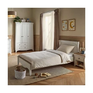 CuddleCo Clara Single Bed - White/Ash