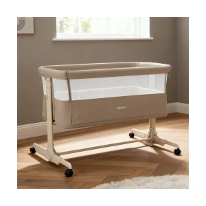Babymore Neera Bedside Crib - Khaki
