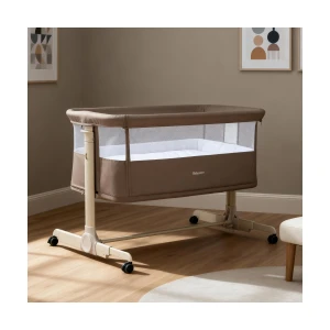 Babymore Neera Bedside Crib - Mocha