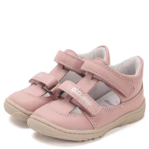DD Step skórzane półsandałki barefoot Baby Pink 22