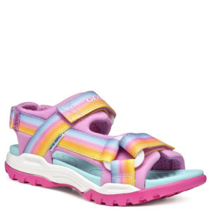 GEOX Sandały J BOREALIS G. A DK Pink/Multicolor 29