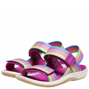 Dziewczęce sandały KEEN Elle Backstrap Rainbow/Festival Fuchsia 38