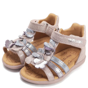 DD Step skórzane dziewczęce sandały Rose Gold 30