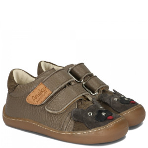 Chłopięce półbuty barefoot Ameko Otis Lion Taupe 30
