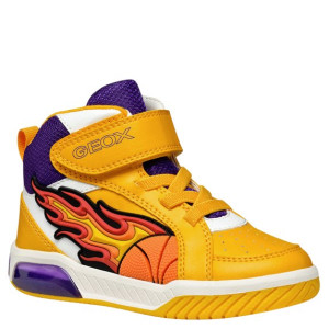 GEOX Sneakersy ze światełkami J Inek Boy C Yellow/Purple 29