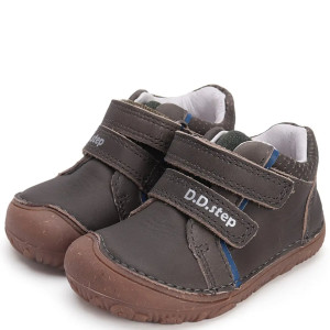 DD Step skórzane brązowe buty dla dzieci Barefoot 30