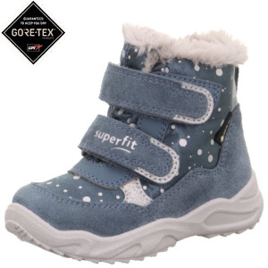 Superfit dziewczęce buty zimowe GLACIER Blau/Hellgrau z membraną GoreTex 22