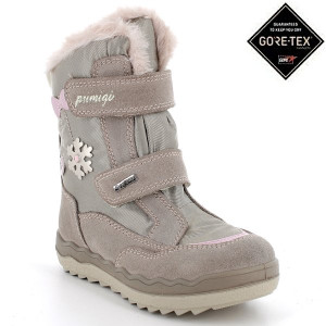 PRIMIGI beżowo-różowe dziewczęce buty zimowe z membraną GoreTex 28