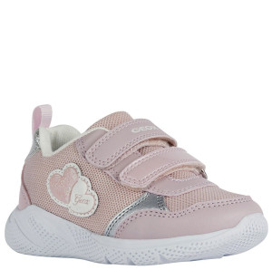 Geox Sneakersy dla dziewczynki B Sprintye G.C Pink/Silver 21