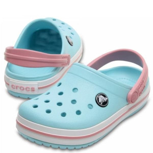 Kids Crocband Clog Ice Blue/White 32/33