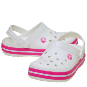 Klapki dziecięce Crocs Kids Crocband Clog White/Pink Crush 28/29
