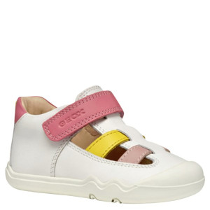 GEOX lekkie i elastyczne półsandałki barefoot B Steppieup A White/Pink 24