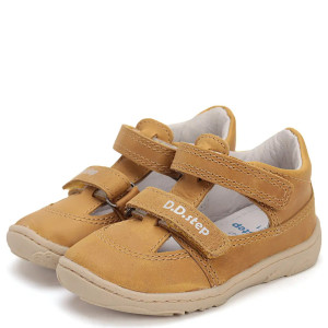 DD Step skórzane półsandałki barefoot Yellow  26