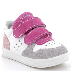 Buty PRIMIGI biało-różowe sneakersy dla dziewczynki 25