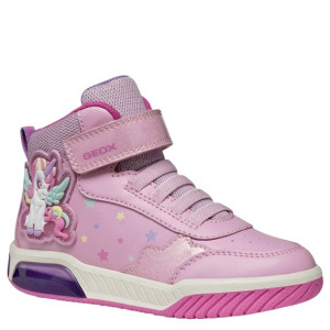 GEOX Sneakersy ze światełkami  J Inek Girl A Pink/Multicolor 30