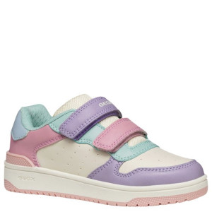 Geox niskie sneakersy dziewczęce J Washiba B LT Pink/Watersea 27