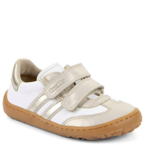 Froddo Barefoot skórzane buty sportowe F-Motion White/Gold 28