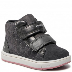 Geox Buty dla Dzieci trzewiki ocieplane B Trottola G. A Dk Grey 25