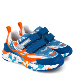 Biomecanics lekkie niebiesko-pomarańczowe buty sportowe 25