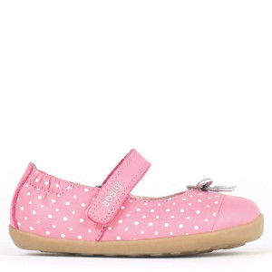 Bobux lekkie skórzane balerinki w groszki Classic Swing Pink Spot 21