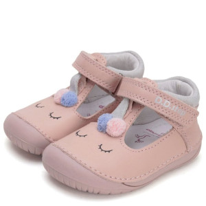 DD Step skórzane buciki Barefoot z jednorożcem 24
