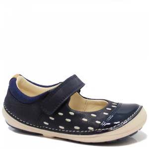 Clarks balerinki Softly Lou Fst Navy Leather tęgość F 24
