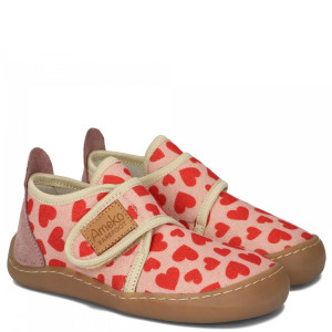 Dziewczęce kapcie barefoot Ameko PIKO Hearts 24