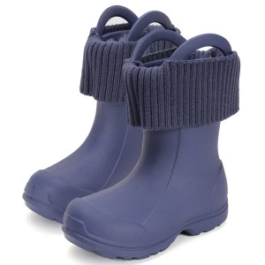 DD Step lekkie i elastyczne ocieplane kalosze Royal Blue 22/23