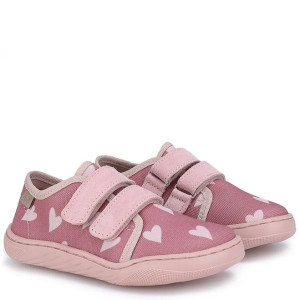 Bawełniane tenisówki barefoot Emel w serduszka 24