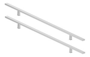 Antaba nierdzewna kwadratowa - pochwyt do drzwi, 150cm prosta, dwustronna