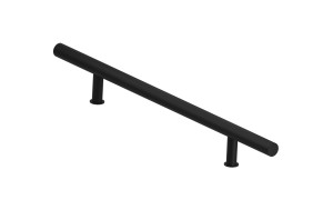 Czarna Antaba okrągła - pochwyt do drzwi, 80cm prosta, jednostronna