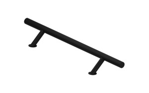 Czarna Antaba okrągła - pochwyt do drzwi, 80cm skośna, jednostronna