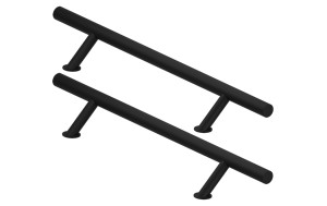 Czarna Antaba okrągła - pochwyt do drzwi, 80cm skośna, dwustronna
