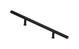 Czarna Antaba okrągła - pochwyt do drzwi, 100cm prosta, jednostronna