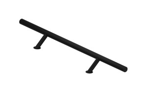 Czarna Antaba okrągła - pochwyt do drzwi, 100cm skośna, jednostronna