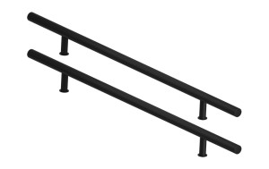 Czarna Antaba okrągła - pochwyt do drzwi, 120cm prosta, dwustronna