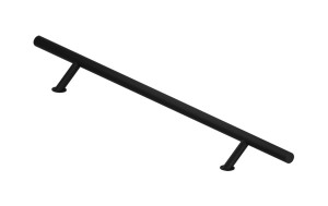 Czarna Antaba okrągła - pochwyt do drzwi, 120cm skośna, jednostronna