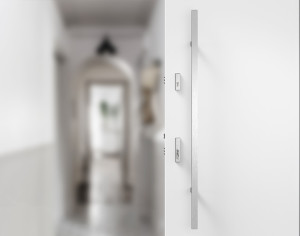 Antaba nierdzewna kwadratowa - pochwyt do drzwi, 150cm prosta, jednostronna
