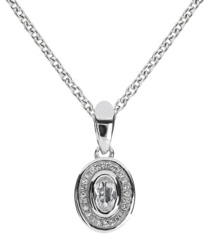 Kohinoor vitguld diamantberlock med topas 123-P9174V