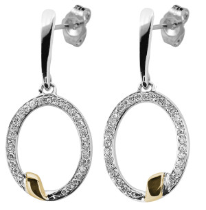 Kohinoor vitguld diamantörhängen 143-P3350V