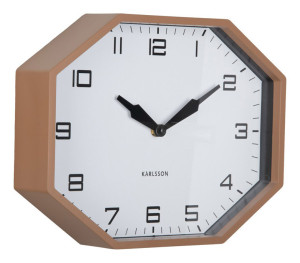 Karlsson väggklocka Modern Factory Octagon mocha brown KA6067BR