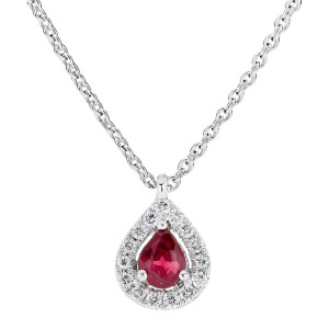 Kohinoor diamanthänge med rubin 213-9820VR-42