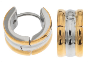 Silver Bar läkringar 7x9 mm stål guldpläterad-stål 2349
